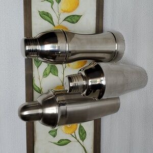 Stainless Steel Cocktail Shakers (Set of 3)